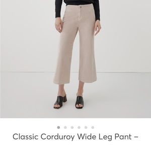 Pact wide leg corduroy tan pants